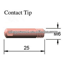 Conseils en cuivre CO2, pointe de contact M6